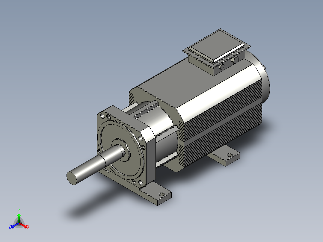 主轴伺服电机195ZST-X20015(3)正等轴测图