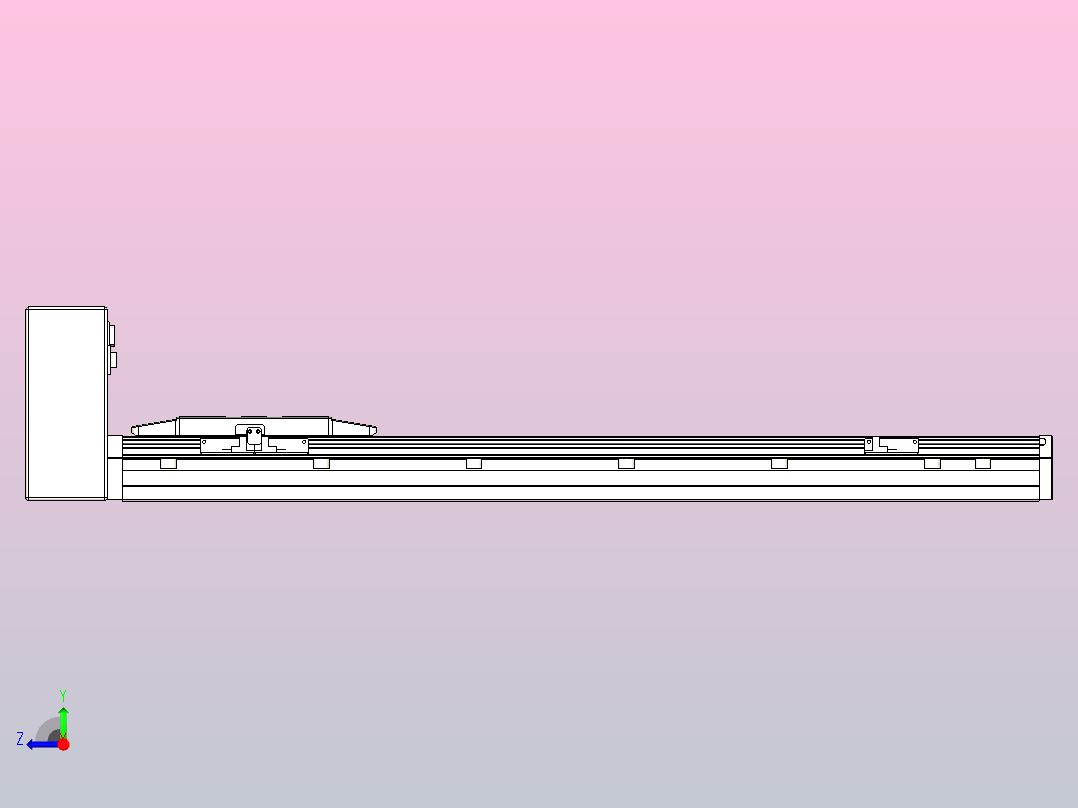 机器人皮带驱动直线轴TPA-GCB-150-P80-L600-RU-M75-N3右视图
