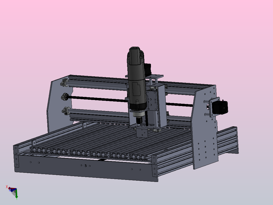 101-cnc-40x50cm雕刻机主视图