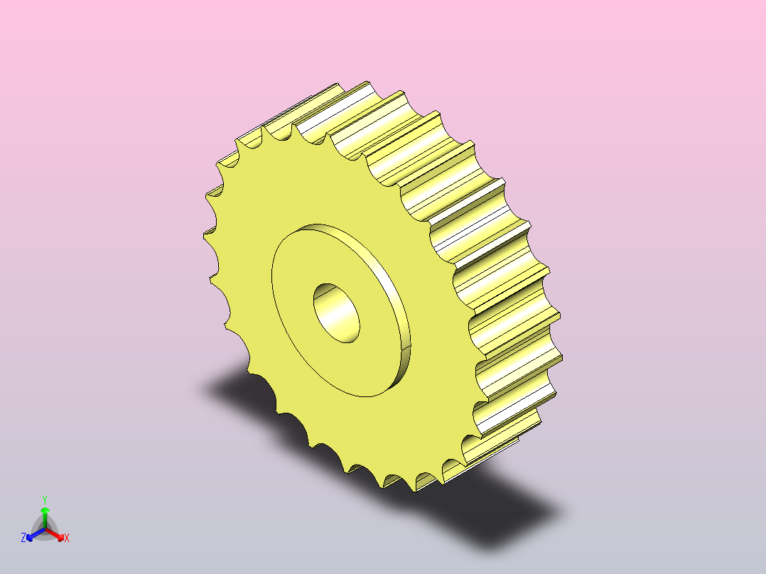 JI 812-25T-R25-C1 SS812系列机加工被动轮主视图