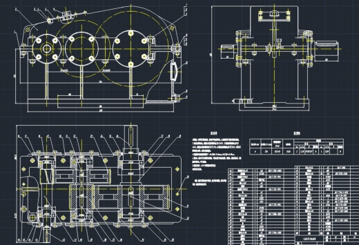 二级减速器CAD缩略图