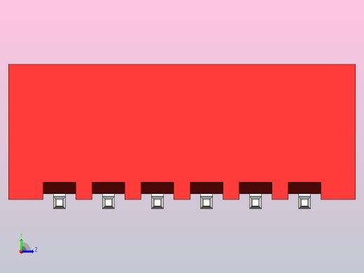 红色JST XH 6针连接器P 2 54mm成角度左视缩略图