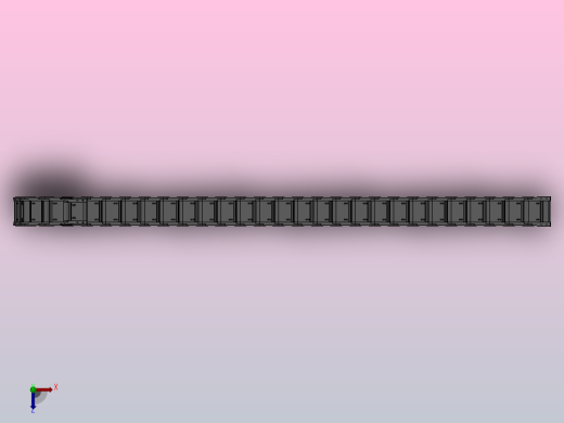 弯曲半径100内高45两侧打开型封闭式拖链_DMD45CD-45-90-100R-30（2）俯视缩略图