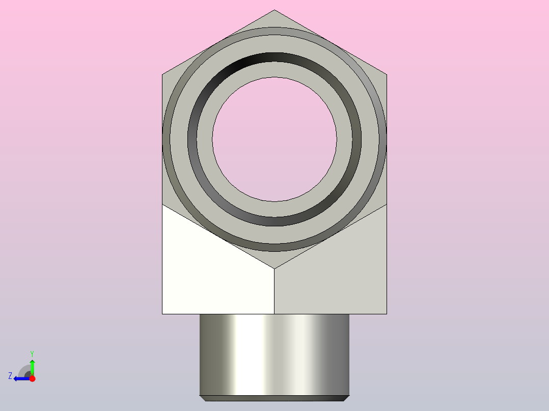 EO管接头三通异径管TR25 16 25SCFX.stp右视图