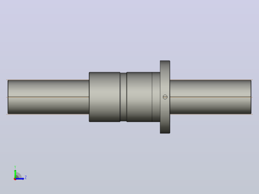 FFZD6308-4滚珠丝杆3D模型左视缩略图