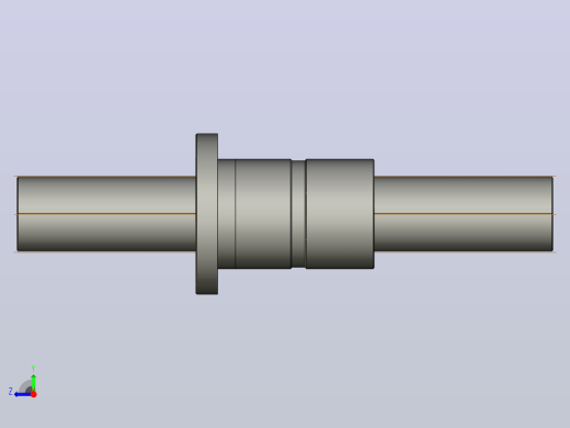 FFZD6308-4滚珠丝杆3D模型右视缩略图