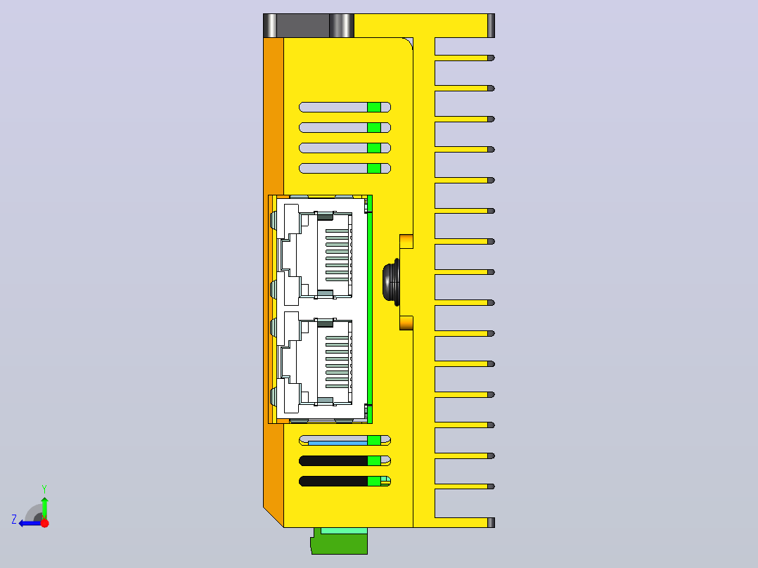数字步进电机与驱动器DM556-CAN_3D图右视图