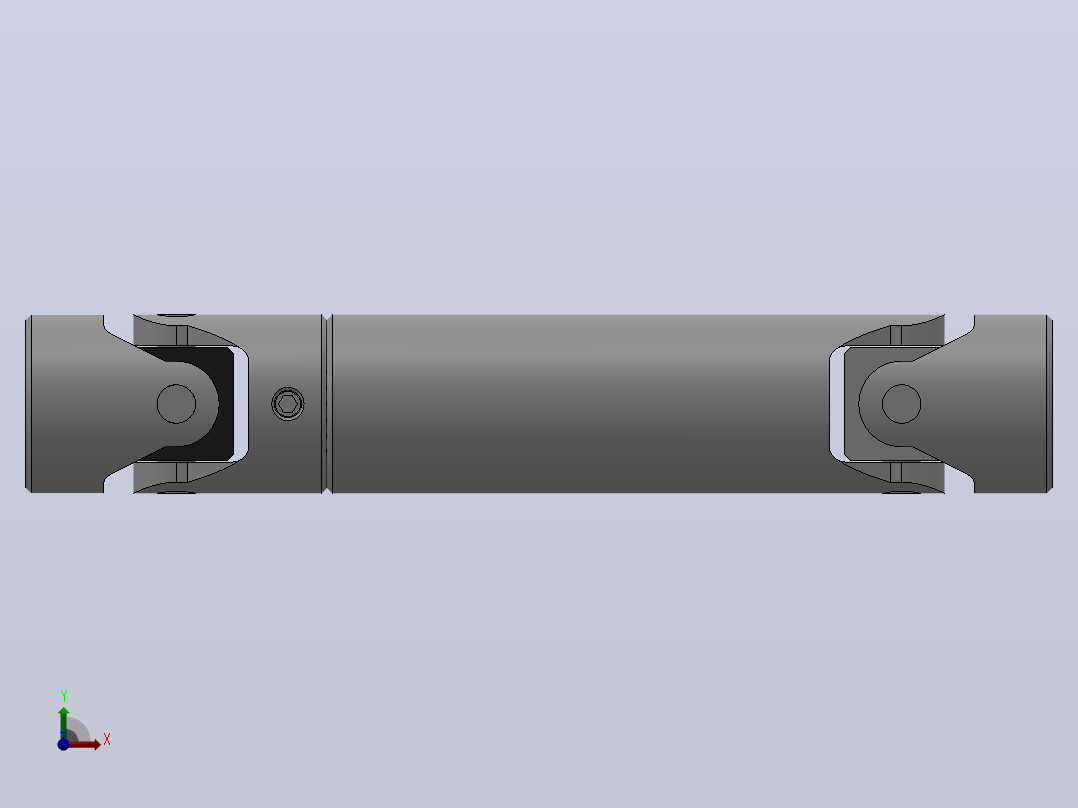 万向联轴器WSP8-PB-Y40-Y40-460／560WSP型可伸缩小型十字轴万向联轴器前视图