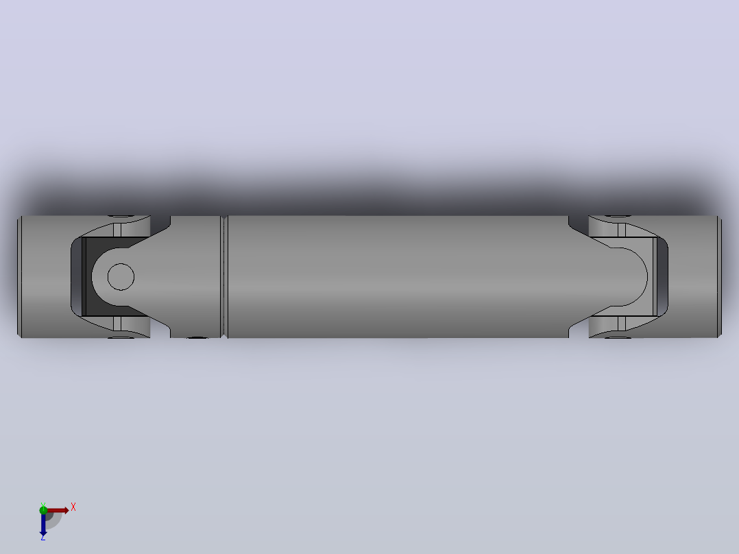 万向联轴器WSP8-PB-Y40-Y40-460／560WSP型可伸缩小型十字轴万向联轴器俯视图