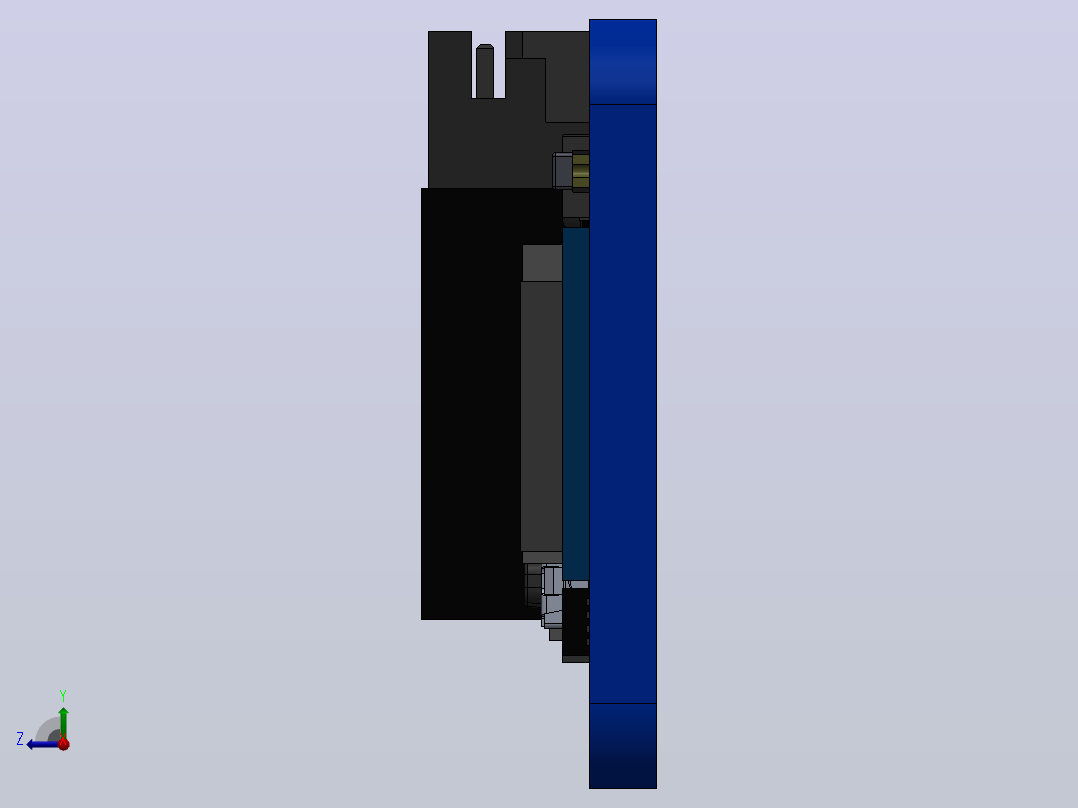 USB  插头分线器右视图