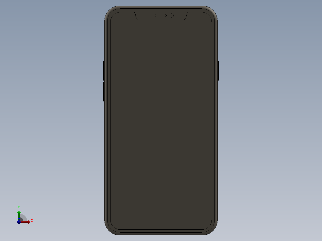 Phone 11 Pro Max 3D模型前视图