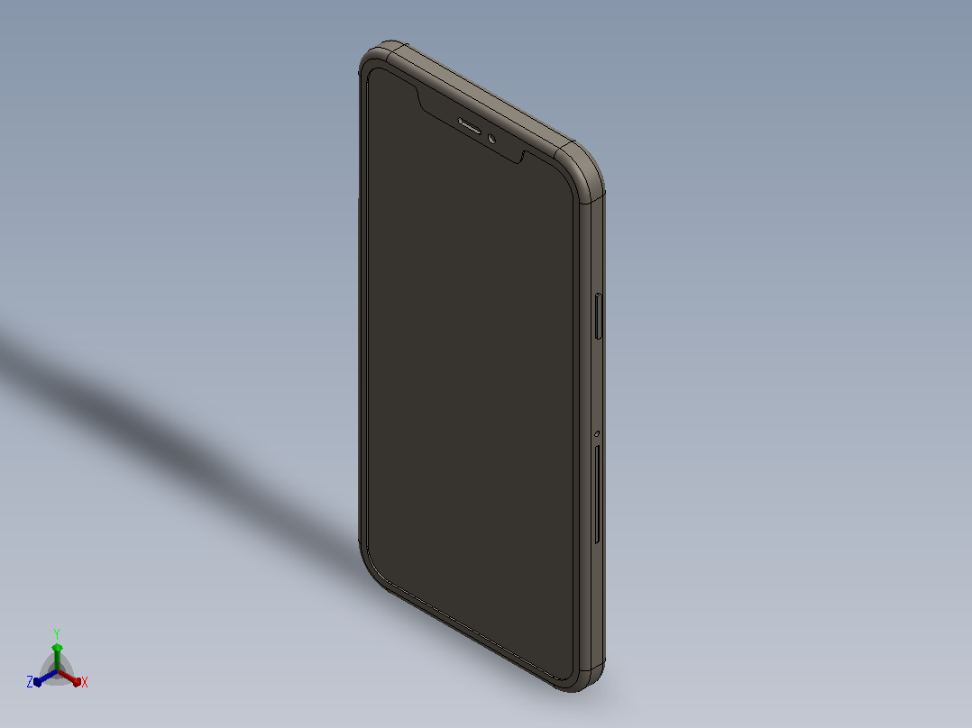 Phone 11 Pro Max 3D模型正等轴测图