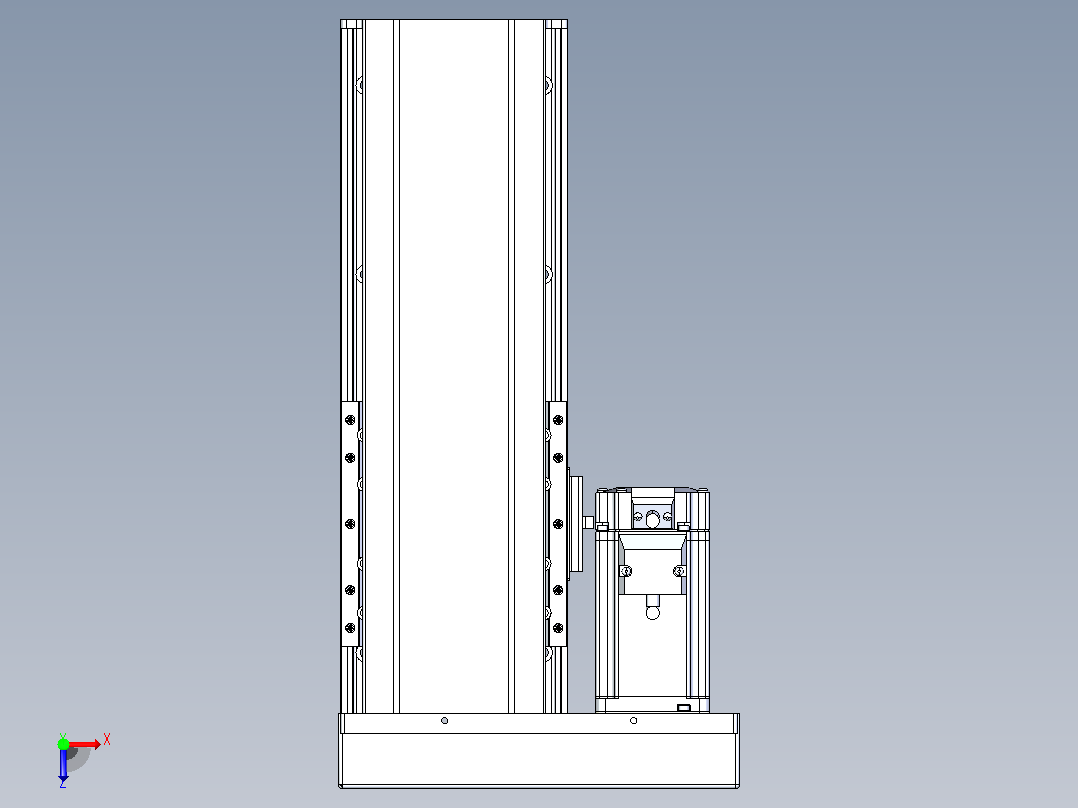 日规模组半封闭丝杆TPA-HNR-120D-1610C-L150-MR-C-P40-N3俯视图