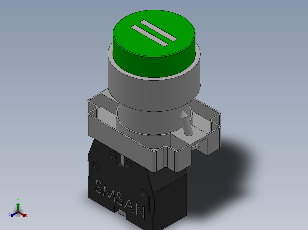 自复型带符号[GQB2-BL3311]按钮开关主视图