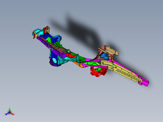 右前纵梁总成(含轮罩)