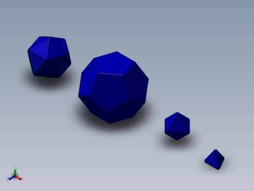 正多面体正等轴测缩略图