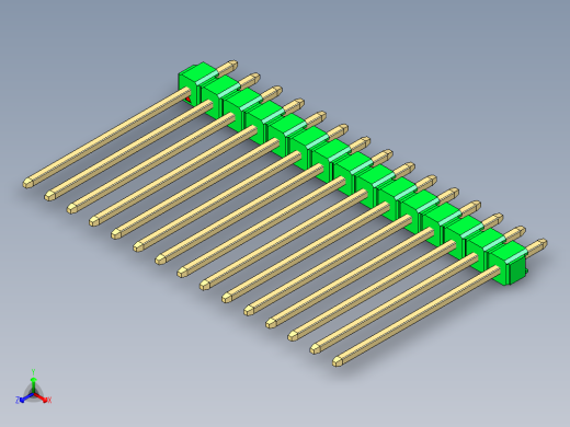 彩色公头100mil（2.54mm）系列-DS1021_green_1x15p_100mil_Type19_rev1.0
