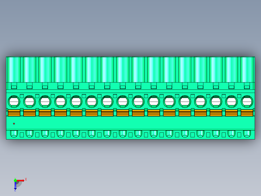 DEGSON 2EDG 系列 5.0mm 可插拔接线端子组-2EDGKDB-5.0-16P-14-00AH俯视图