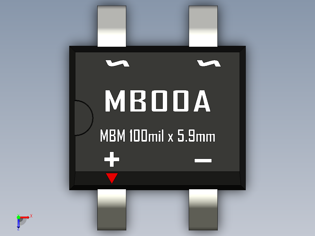 桥式整流器-MBM_5.9mm俯视图