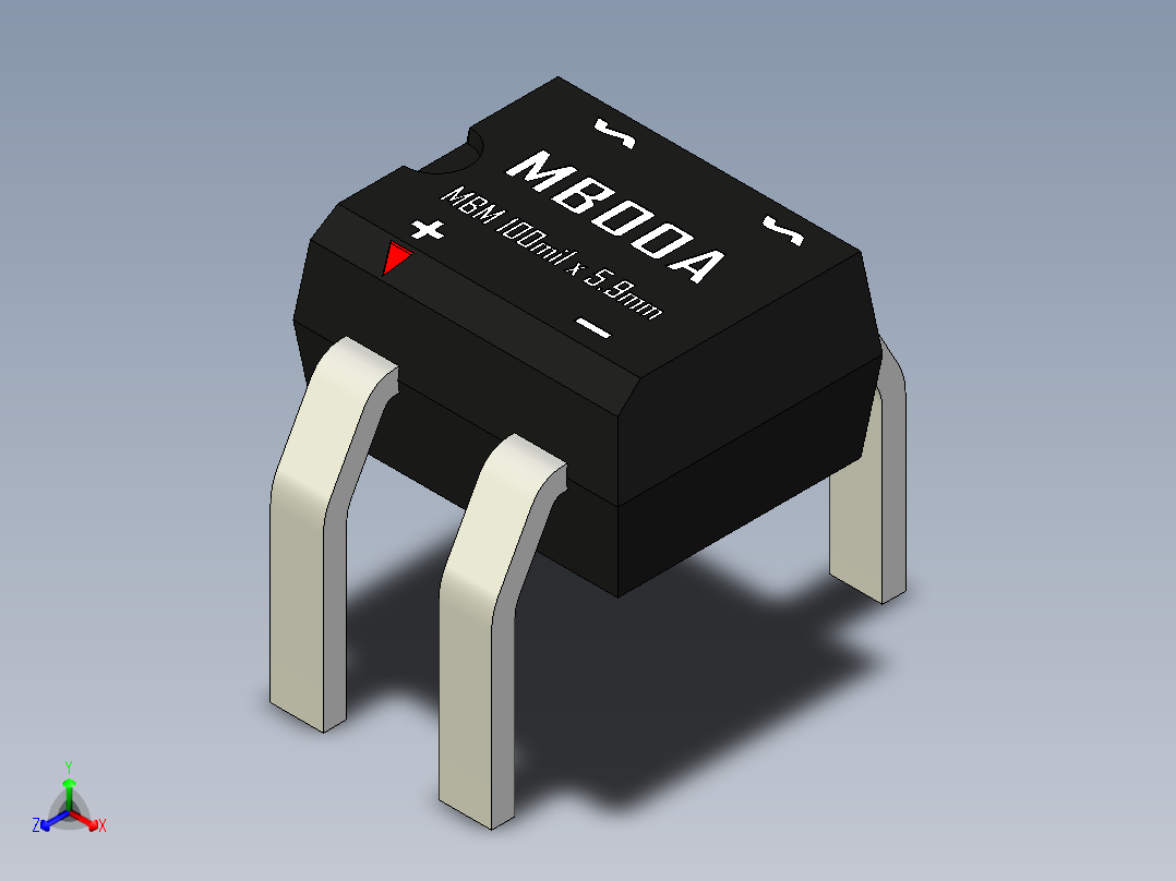 桥式整流器-MBM_5.9mm正等轴测图