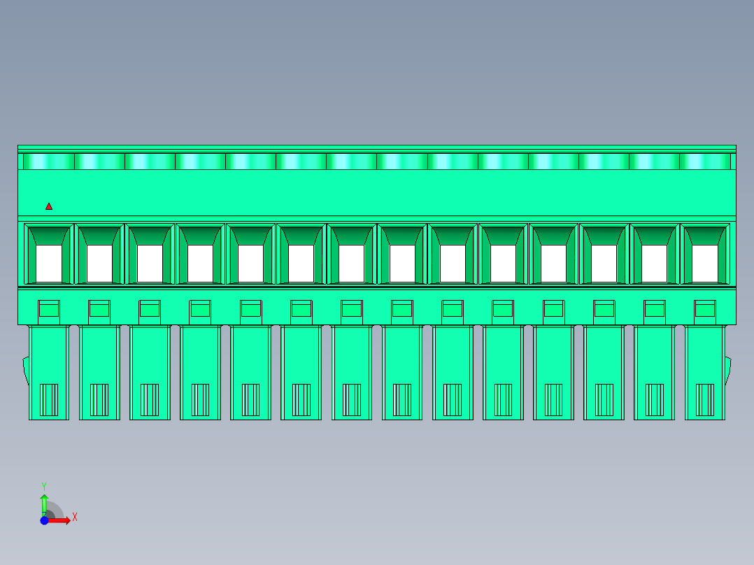 DEGSON 15EDG 系列 3.5mm 插拔式接线端子 FullPack-15EDGKA-3.5-14P-14-00AH前视图