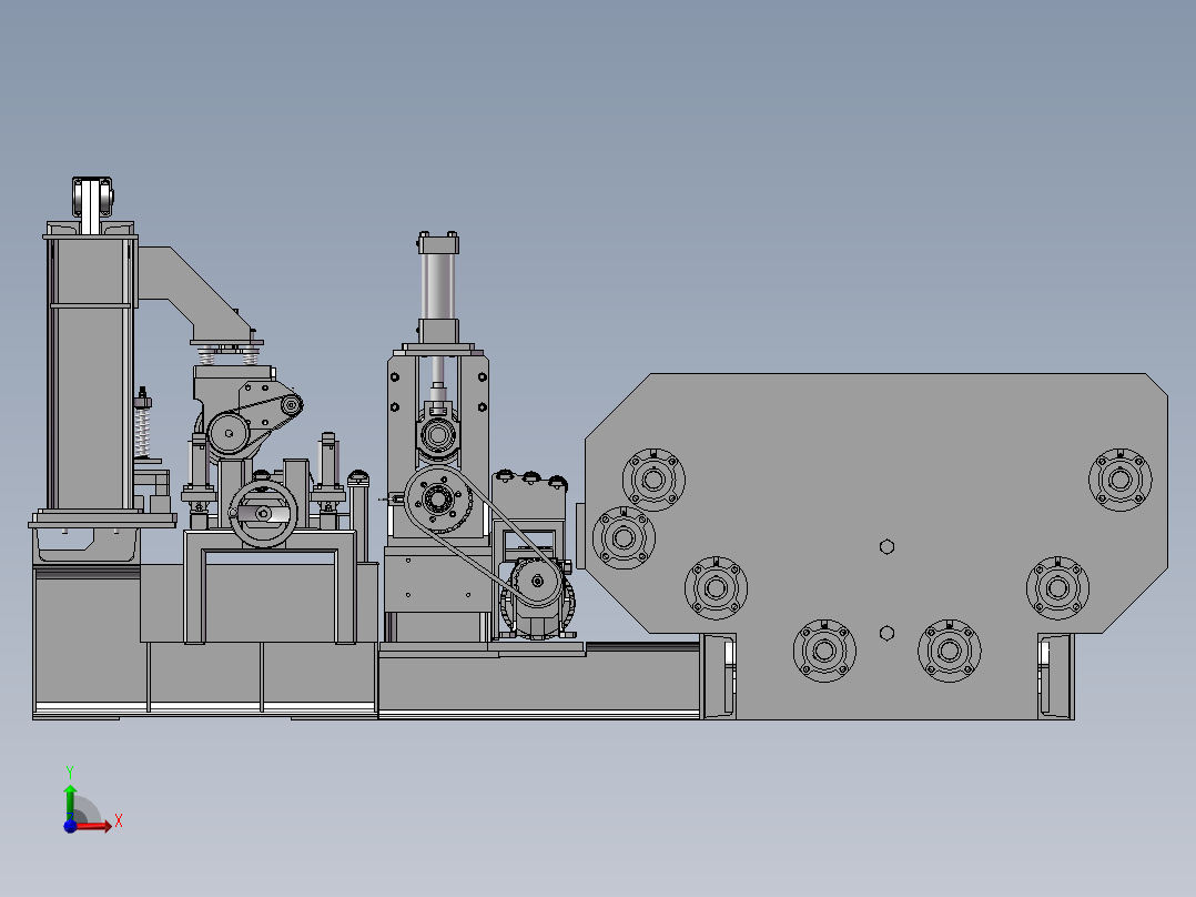 包装滚型机前视图