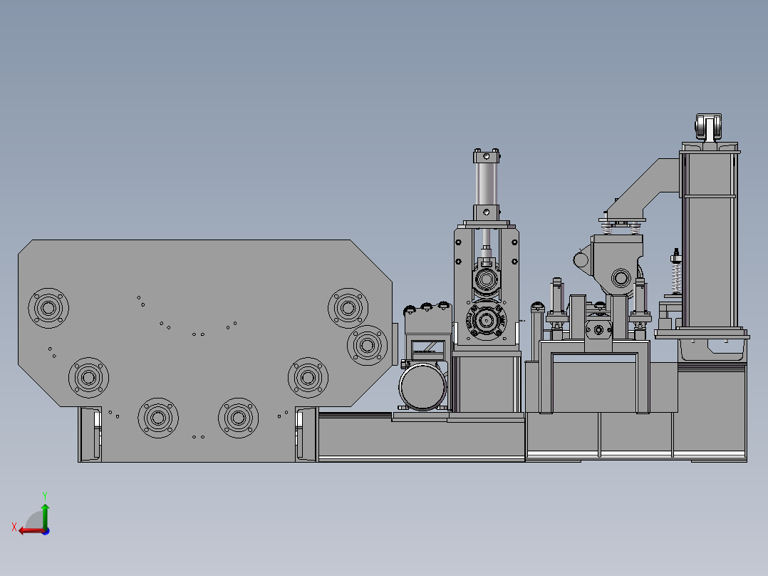 包装滚型机后视图
