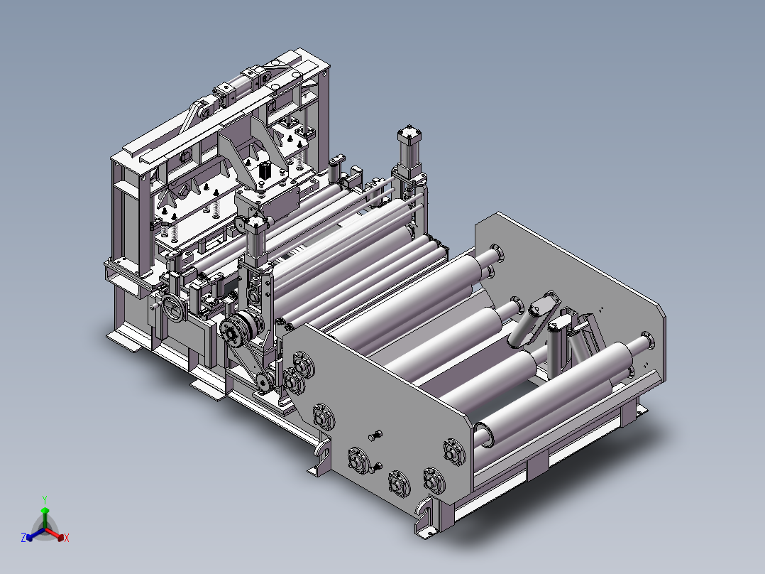 包装滚型机正等轴测图