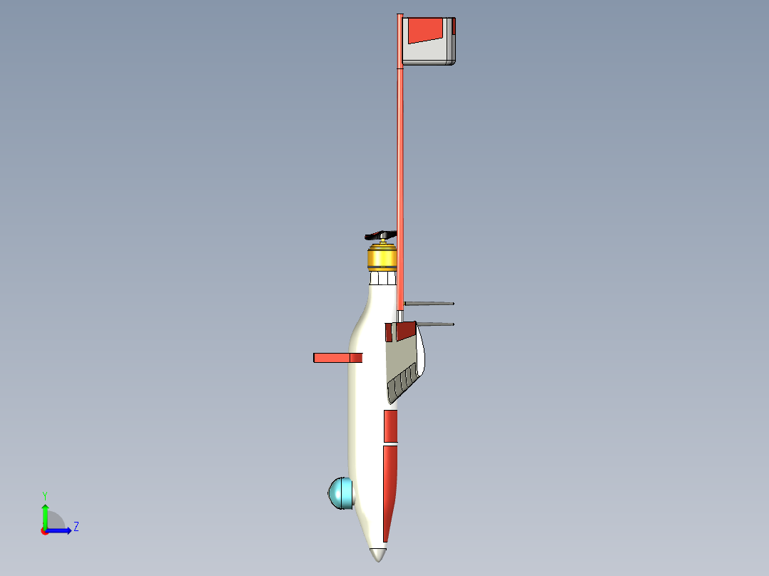 双杆配置无人机微型和中型设计,最大有效载荷能力800-1000克左视图