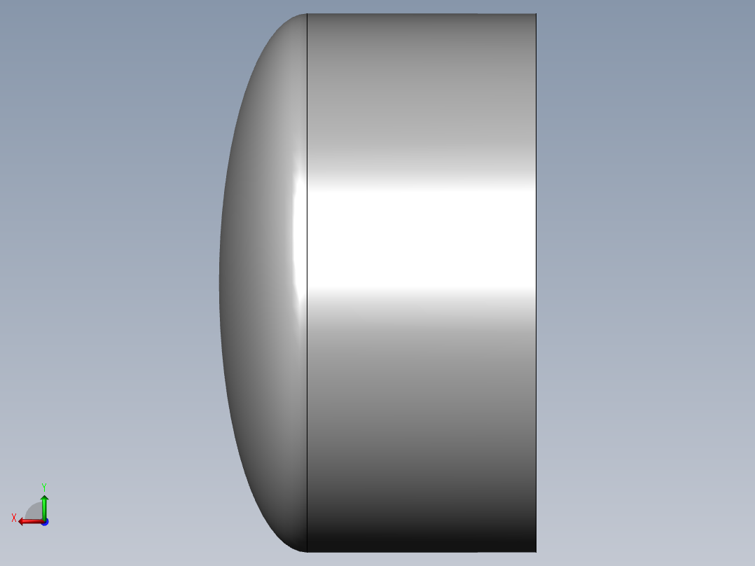 PVC管件-4in End cap左视图