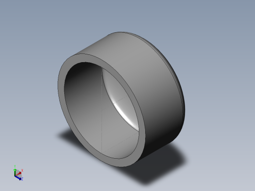 PVC管件-4in End cap正等轴测缩略图
