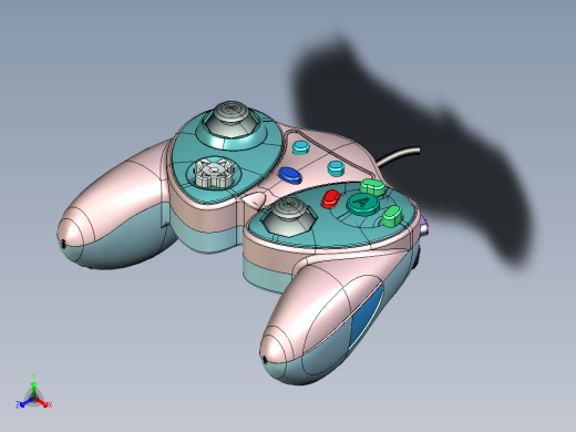 游戏机手柄正等轴测缩略图
