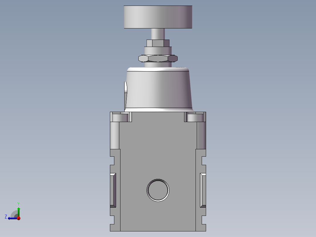 精密调压阀RPE1000-8-07（带固定座）（不带压力表）右视图
