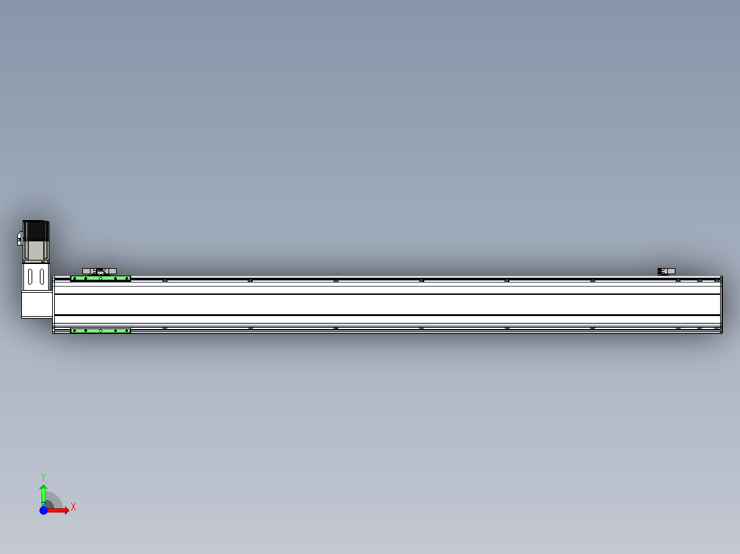同步带滑台-半封闭B13-L90-S1300-R-P40-D3前视图