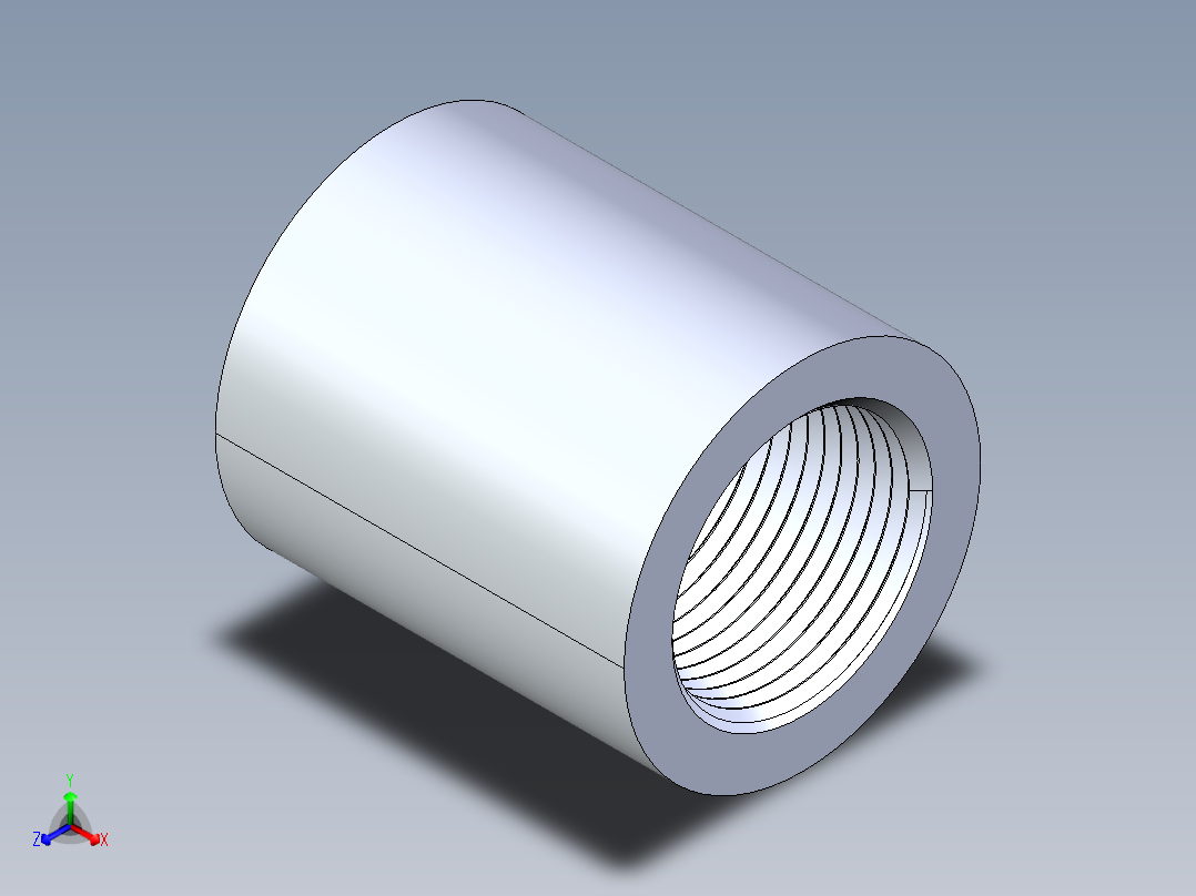 聚氯乙烯配件12-Sch80_Coupling_FPTxFPT_830-010 _1in主视图