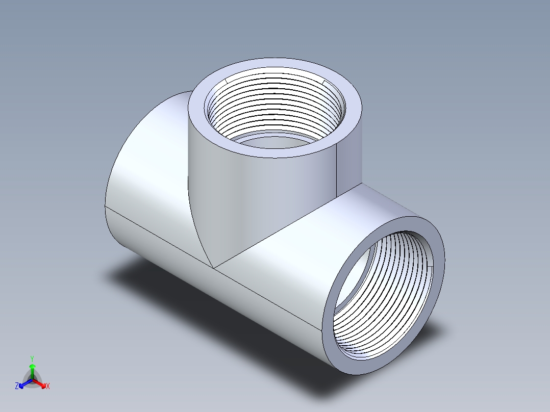 CPVC管件04-Sch80_Tee_FPTxFPTxFPT_9805-015_1.5in主视图