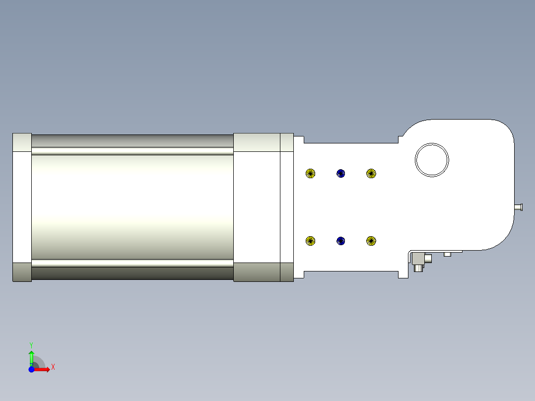 德克斯TUNKERS气缸数模KS_200_2_A00_T12_135GRAD前视图
