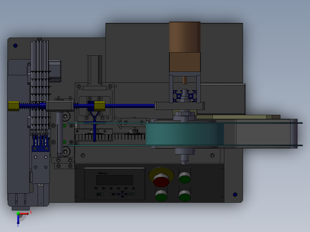 凸轮裁切机俯视图