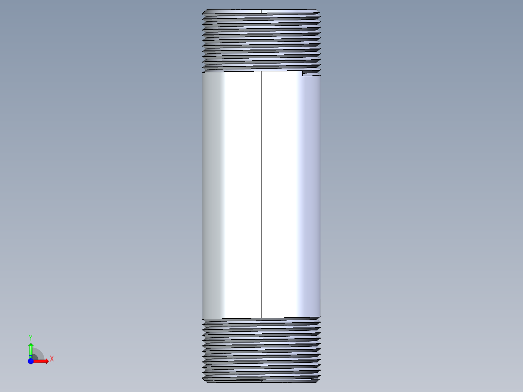 聚氯乙烯配件33-Sch80_Nipple_MPTxMPT_861-218_1.5in x 6in前视图