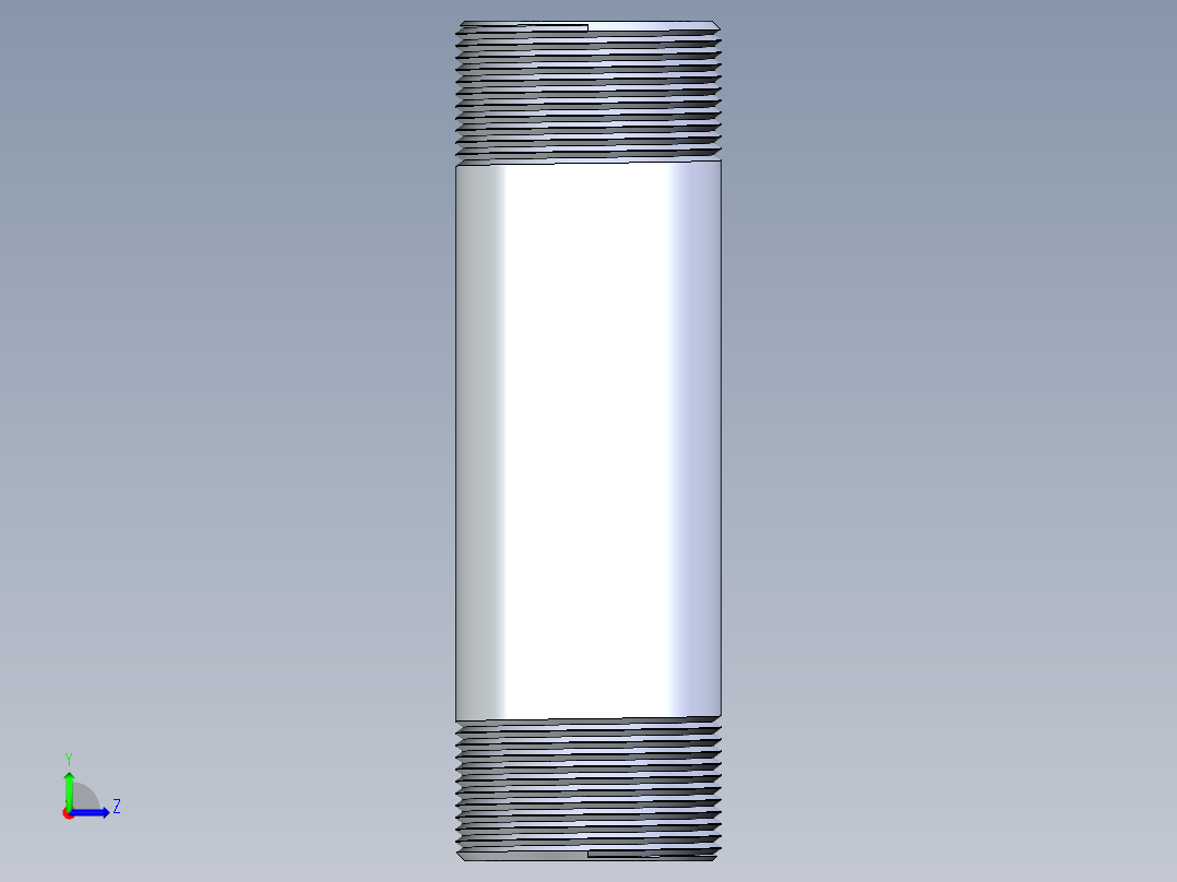 聚氯乙烯配件33-Sch80_Nipple_MPTxMPT_861-218_1.5in x 6in左视图