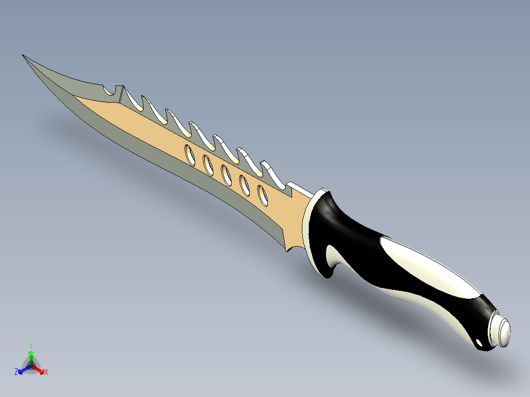 僵尸杀手刀正等轴测图