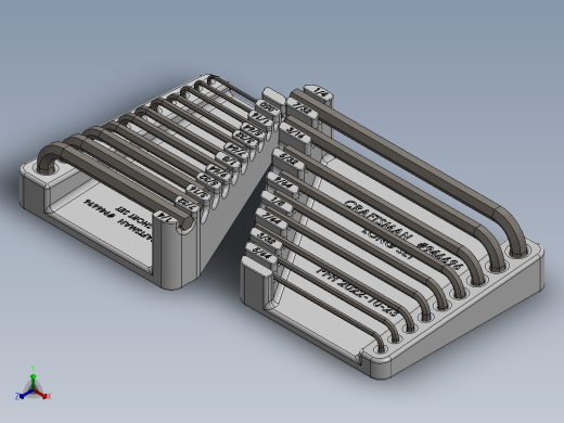 Craftsman 946677 20 件 MERIC 六角扳手套装 3DP正等轴测缩略图
