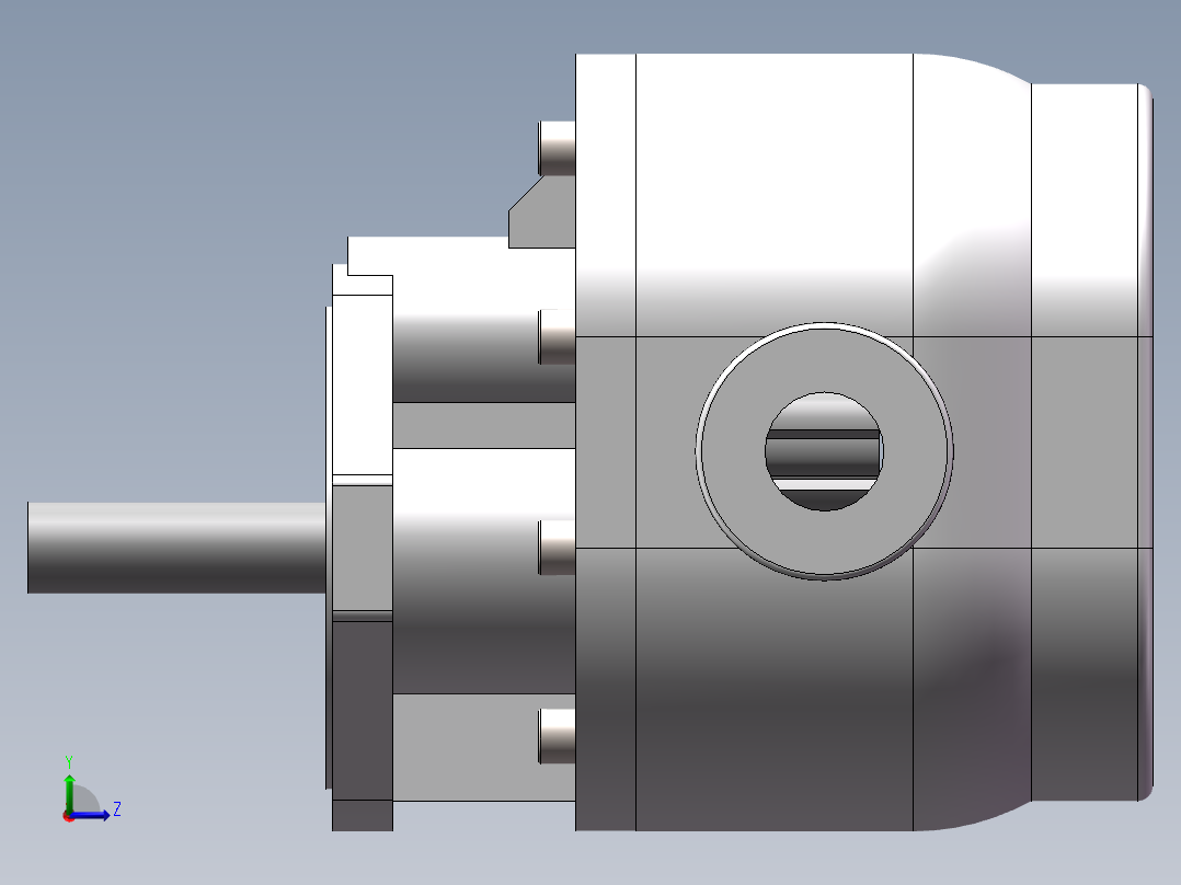 齿轮泵sw三维===1112399===200左视图