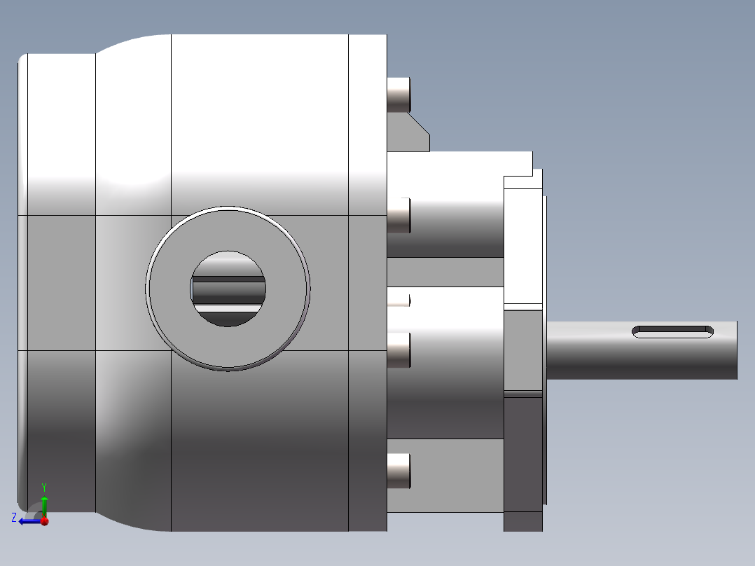 齿轮泵sw三维===1112399===200右视图