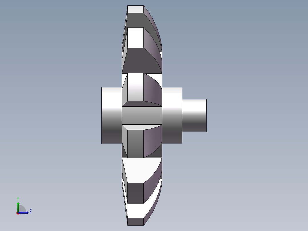 零件5 毛刷轮左视图