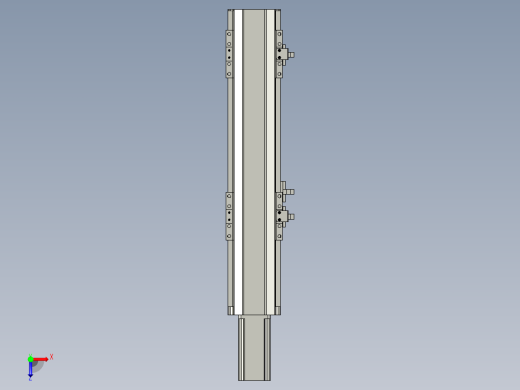 直线模组LHA6-S200-M-100W(16丝杆)设计图纸俯视缩略图