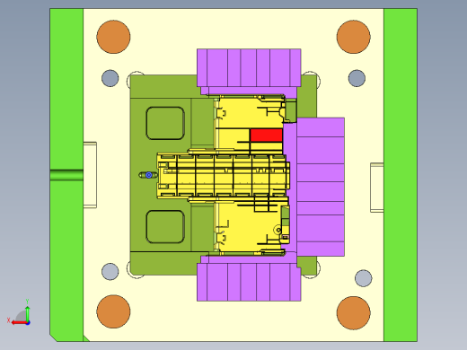 高效3D模具图（冷流道+热流道+叠层）后视缩略图