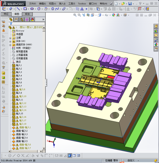 高效3D模具图（冷流道+热流道+叠层）缩略图