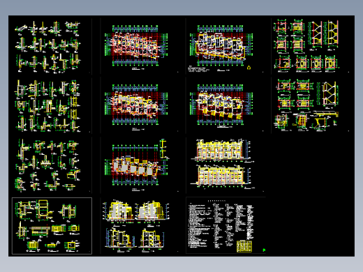 多层排房样板建筑图