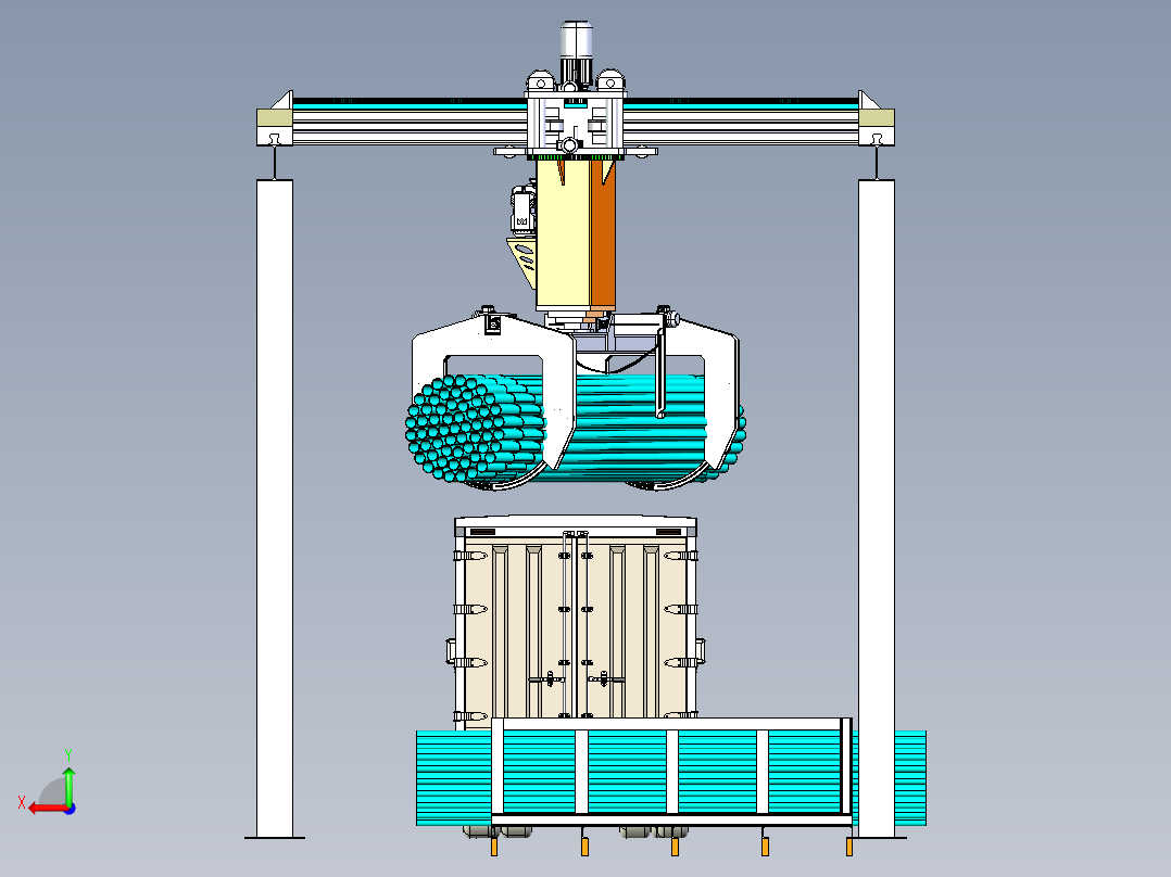 伸缩传输后视图